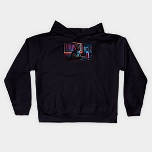 Streamer Gamer Cat Kids Hoodie